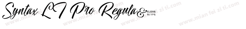 Syntax LT Pro Regula字体转换